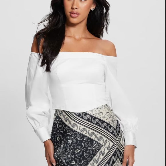 Guess Tops - Kristin Off-the-Shoulder Corset Top | Guess